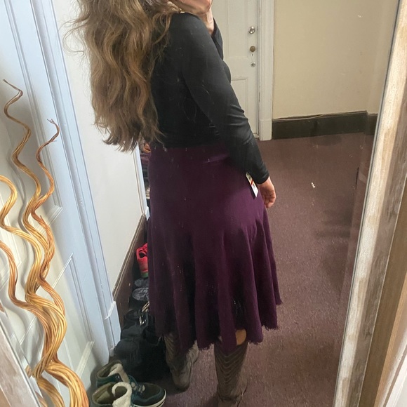 Robert Rodriguez fringed knitted merlot midi skirt Size Xs Brand new - Picture 9 of 10